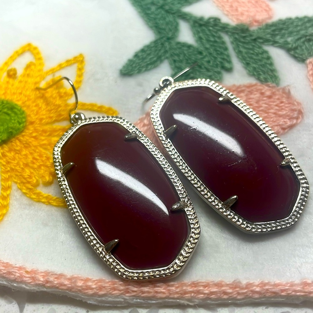 Brown/matron on silver earrings